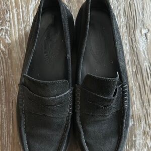 Men's Black Suede Loafers